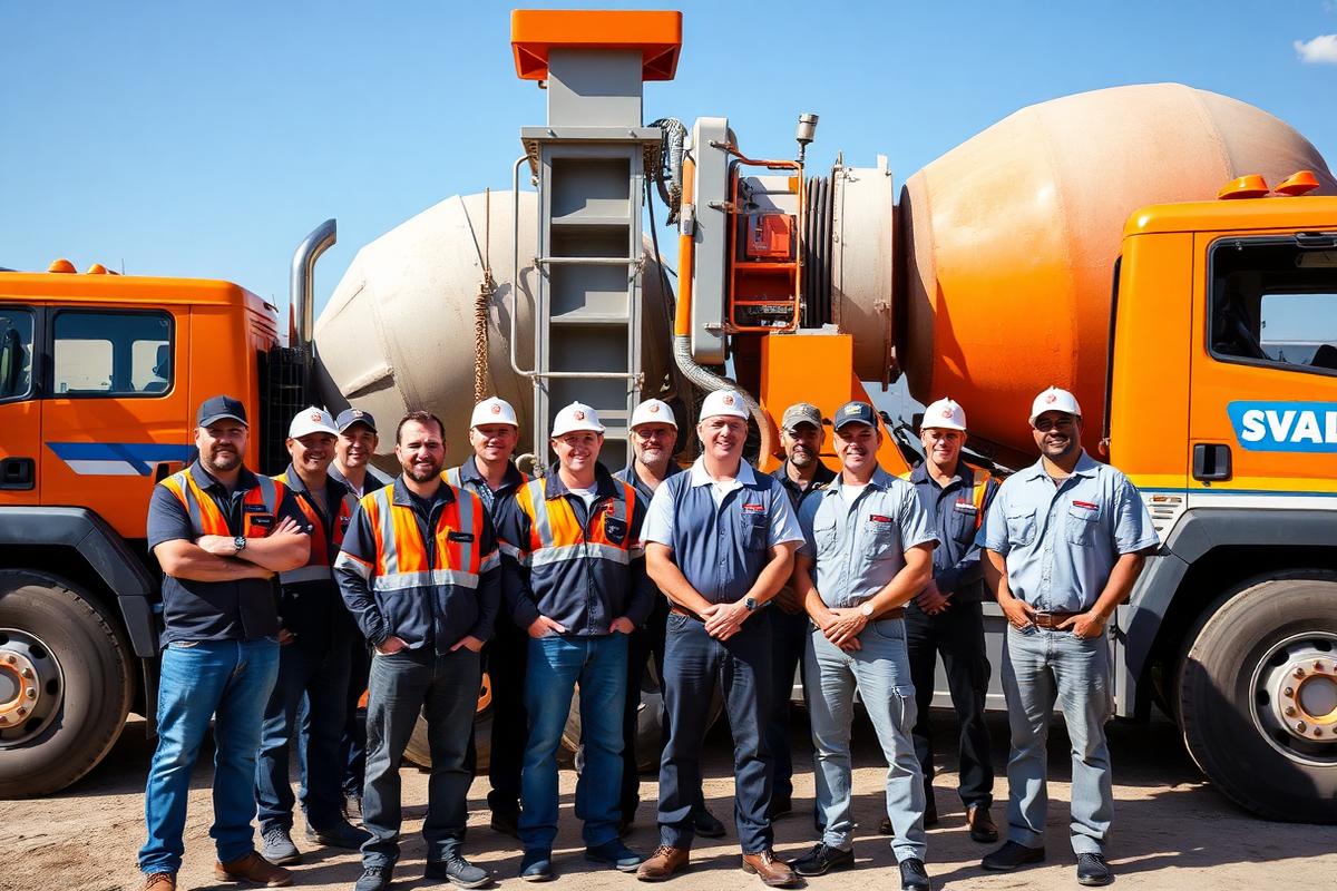 Henrylantico Co. concrete team and trucks